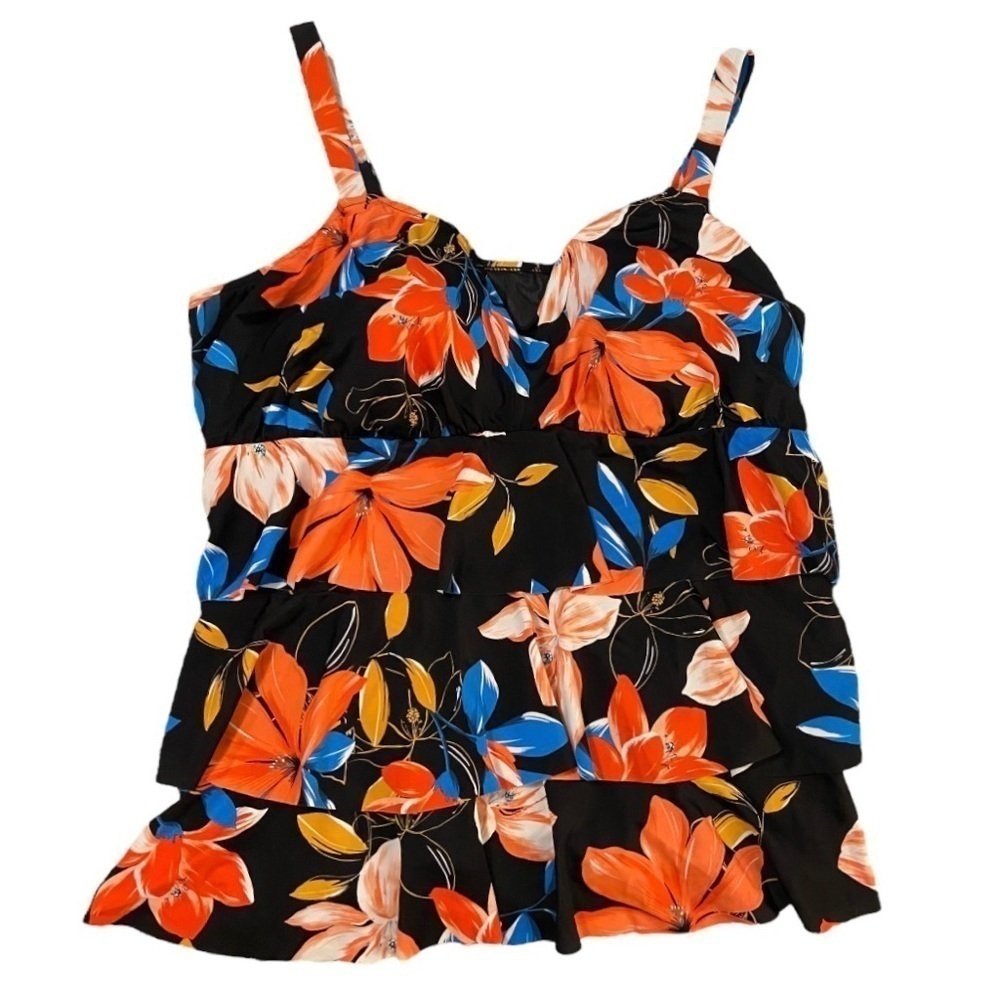 Swim Solutions Triple-Tier Tankini Top NWT - Picture 2 of 6